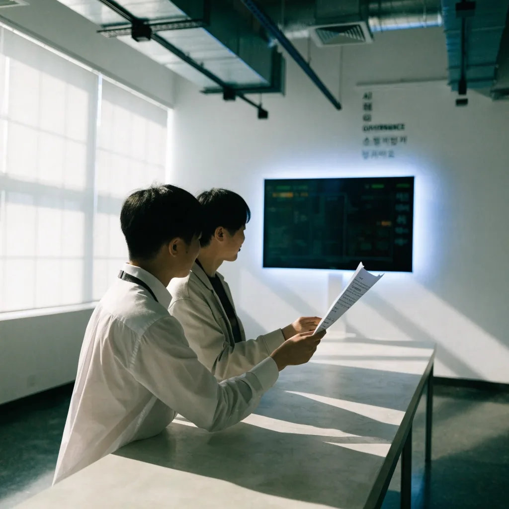 생성형 AI 결과물의 유사성과 출처를 검토하는 작업 장면